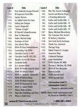 Load image into Gallery viewer, Checklist Card B: # 102 - # 201 (Trading Card) Heroes of the World Trade Center Memorial - Tribute - 2002 Chestnut Publications # 166 - Mint
