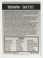 Information - Card 2 of 2 (Trading Card) Heroes of the World Trade Center Memorial - Tribute - 2002 Chestnut Publications - Mint