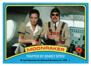 Trapped by Deadly Spies! (Trading Card) James Bond - Moonraker - 1979 Topps # 3 - Mint