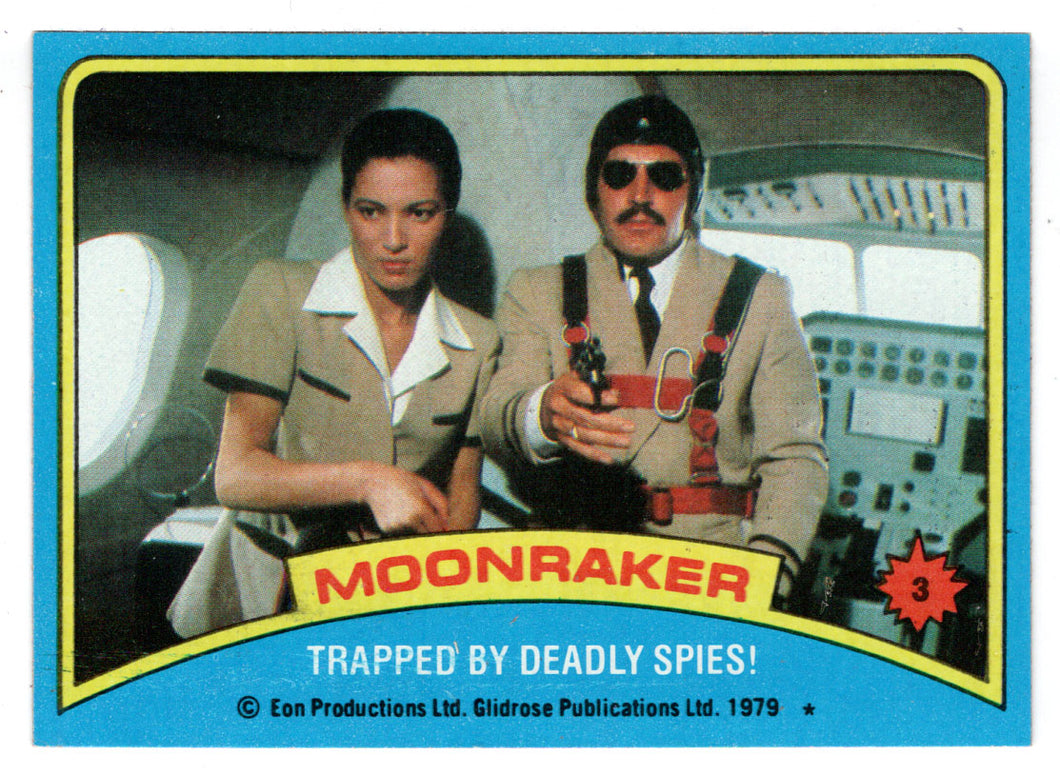 Trapped by Deadly Spies! (Trading Card) James Bond - Moonraker - 1979 Topps # 3 - Mint