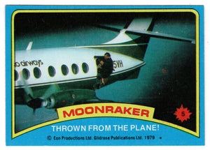Thrown from The Plane! (Trading Card) James Bond - Moonraker - 1979 Topps # 5 - Mint