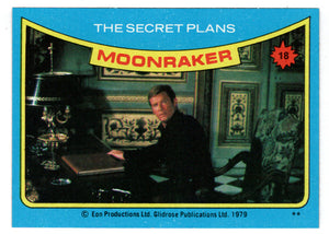 The Secret Plans (Trading Card) James Bond - Moonraker - 1979 Topps # 18 - Mint