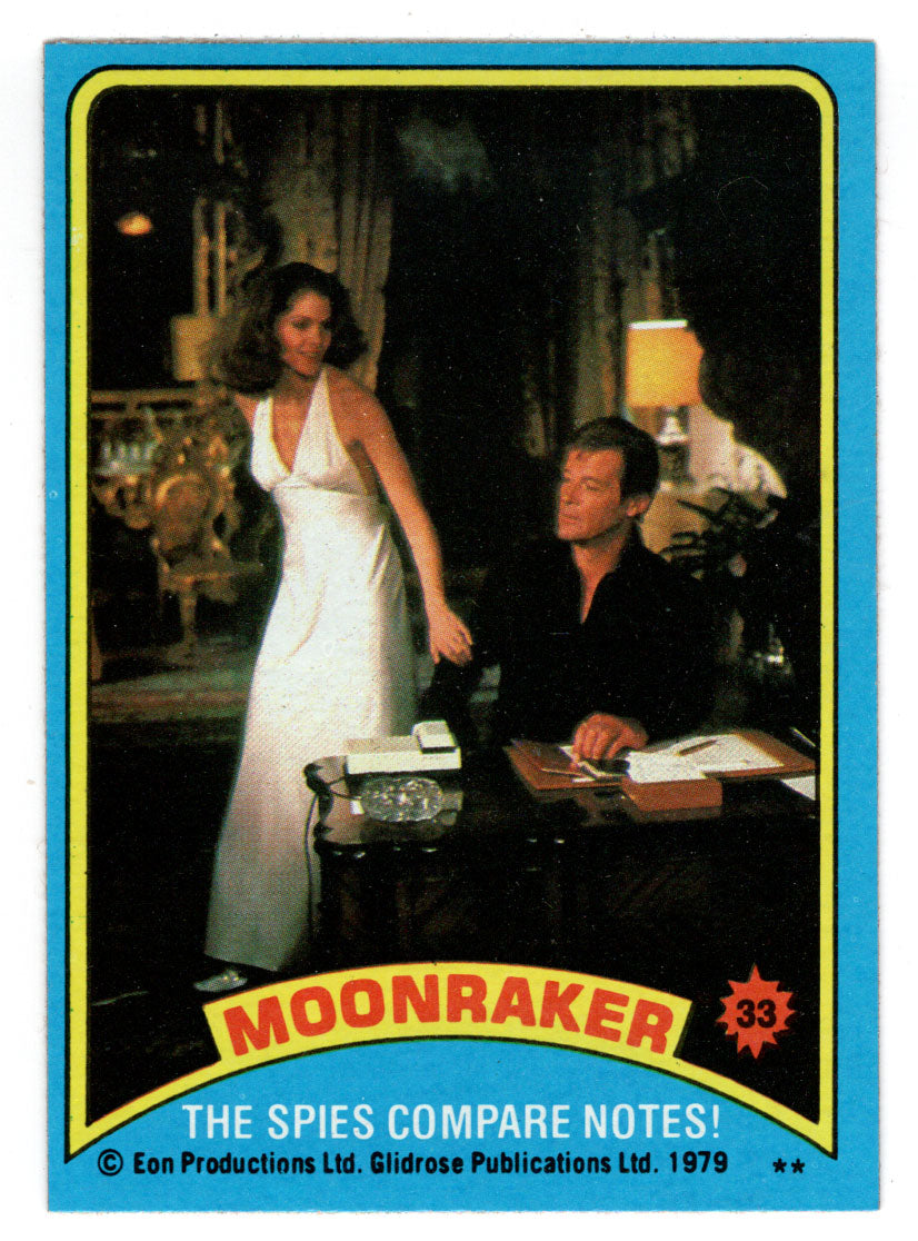 The Spies Compare Notes! (Trading Card) James Bond - Moonraker - 1979 Topps # 33 - Mint