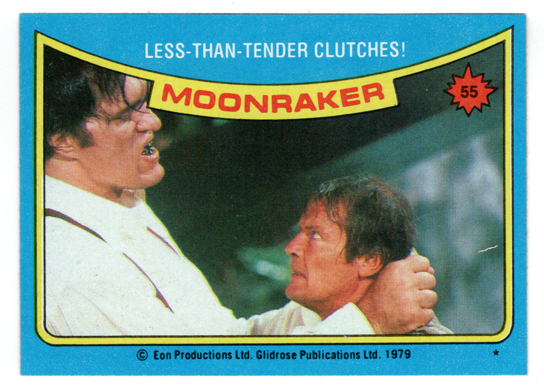 Less-Than-Tender Clutches! (Trading Card) James Bond - Moonraker - 1979 Topps # 55 - Mint