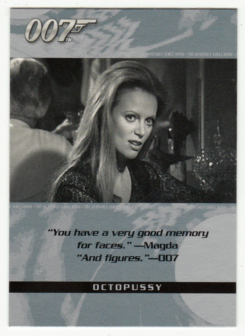Magda - Octopussy (Trading Card) James Bond - The Quotable - 2004 Rittenhouse Archives # 7 - Mint