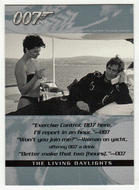 Woman on Yacht - The Living Daylights (Trading Card) James Bond - The Quotable - 2004 Rittenhouse Archives # 11 - Mint