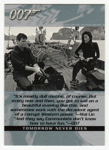 Wai Lin - Tomorrow Never Dies (Trading Card) James Bond - The Quotable - 2004 Rittenhouse Archives # 31 - Mint