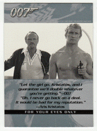 Aris Kristatos - For Your Eyes Only (Trading Card) James Bond - The Quotable - 2004 Rittenhouse Archives # 48 - Mint