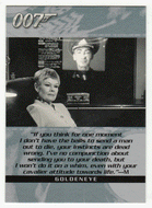 M - I Won't do it on a Whim - GoldenEye (Trading Card) James Bond - The Quotable - 2004 Rittenhouse Archives # 60 - Mint