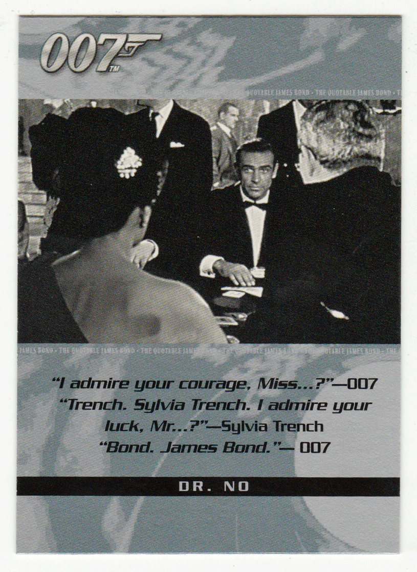 Sylvia Trench - Dr. No (Trading Card) James Bond - The Quotable - 2004 Rittenhouse Archives # 93 - Mint