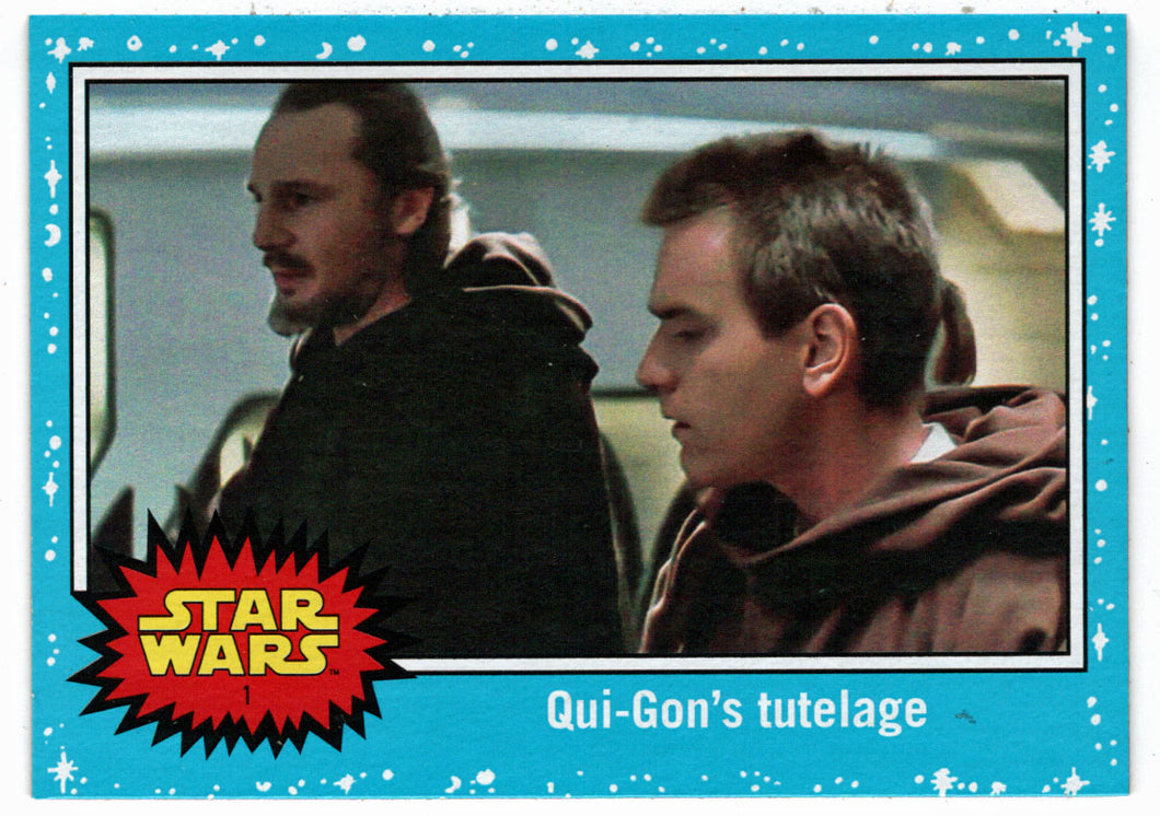 Qui-Gon's Tutelage (Trading Card) - Star Wars - Journey to the Last Jedi - 2017 Topps # 1 - Mint