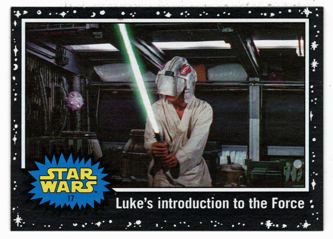 Luke's Introduction to The Force - BLACK STARFIELD (Trading Card) - Star Wars - Journey to the Last Jedi - 2017 Topps # 17 - Mint