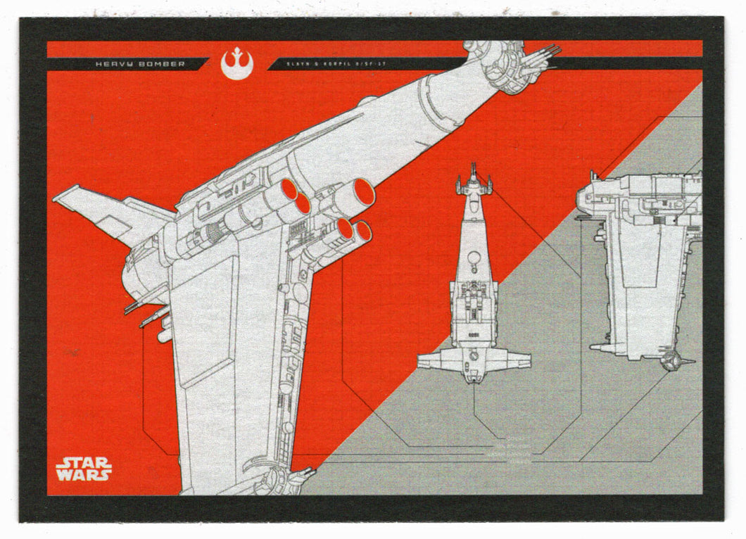 Heavy Bomber - Blueprints (Trading Card) - Star Wars - Journey to the Last Jedi - 2017 Topps # 7 - Mint