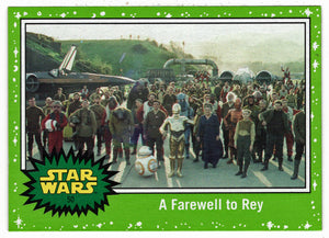 A Farewell to Rey - GREEN STARFIELD (Trading Card) - Star Wars - Journey to the Last Jedi - 2017 Topps # 50 - Mint