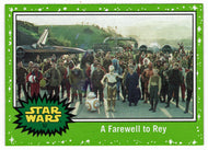 A Farewell to Rey - GREEN STARFIELD (Trading Card) - Star Wars - Journey to the Last Jedi - 2017 Topps # 50 - Mint