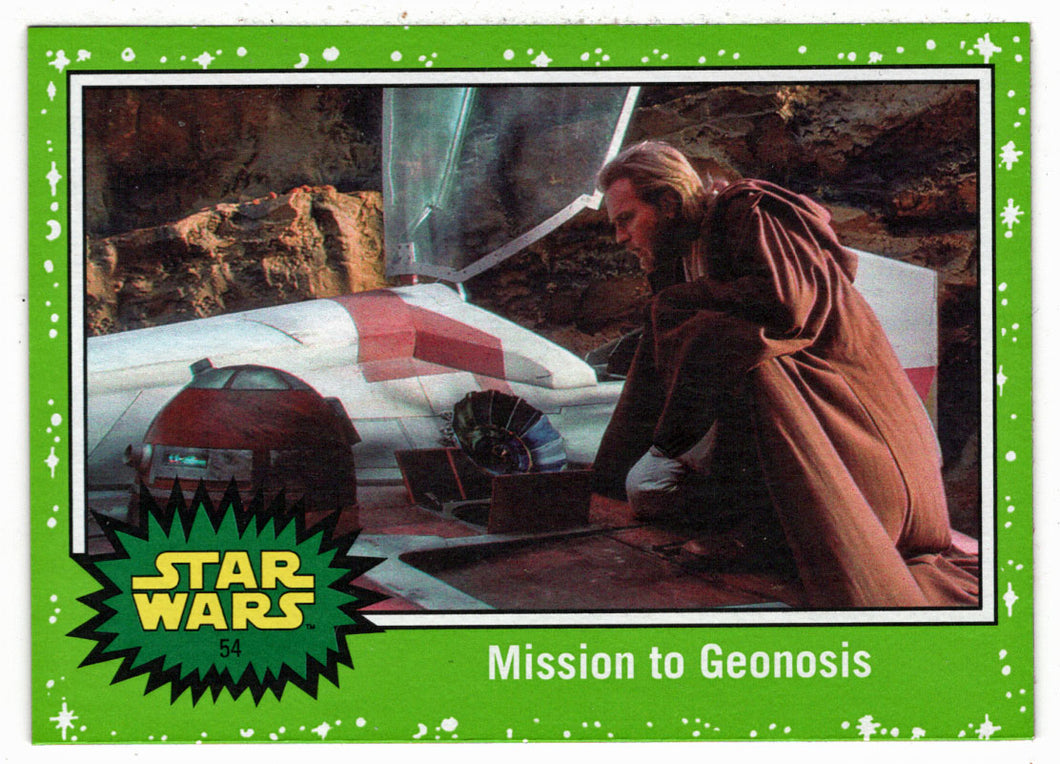 Mission to Geonosis - GREEN STARFIELD (Trading Card) - Star Wars - Journey to the Last Jedi - 2017 Topps # 54 - Mint