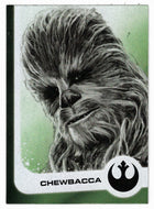 Chewbacca - Illustrated Characters (Trading Card) - Star Wars - Journey to the Last Jedi - 2017 Topps # 7 - Mint