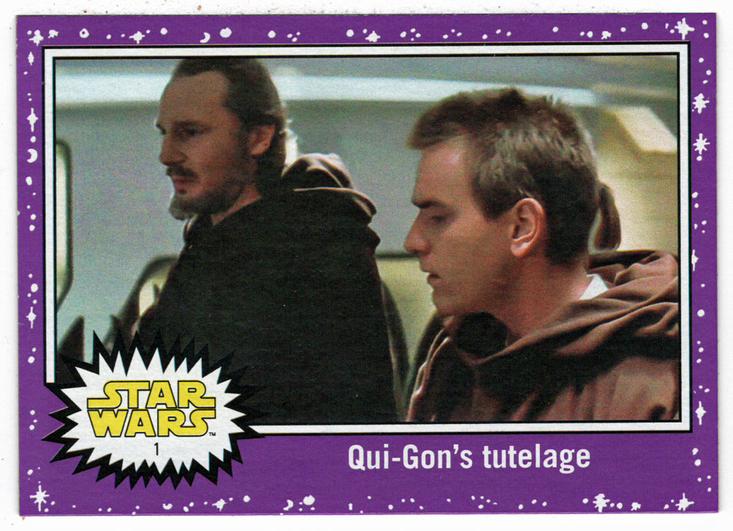 Qui-Gon's Tutelage - PURPLE (Trading Card) - Star Wars - Journey to the Last Jedi - 2017 Topps # 1 - Mint