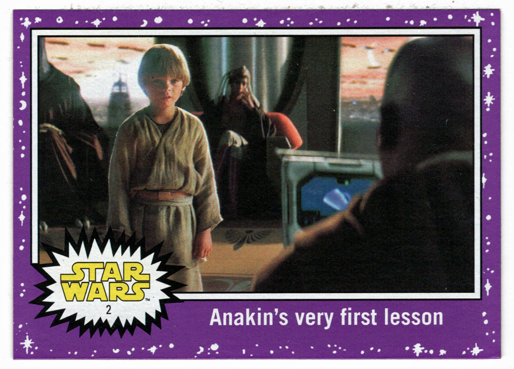 Anakin's Very First Lesson - PURPLE (Trading Card) - Star Wars - Journey to the Last Jedi - 2017 Topps # 2 - Mint