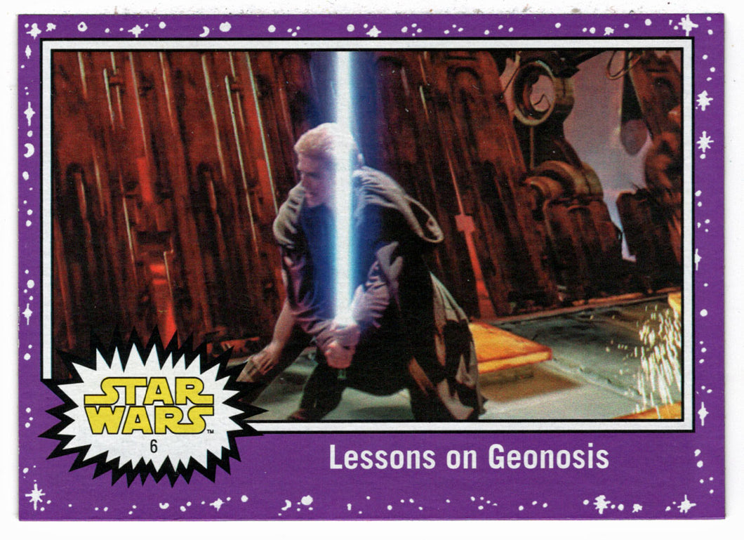 Lessons on Geonosis - PURPLE (Trading Card) - Star Wars - Journey to the Last Jedi - 2017 Topps # 6 - Mint