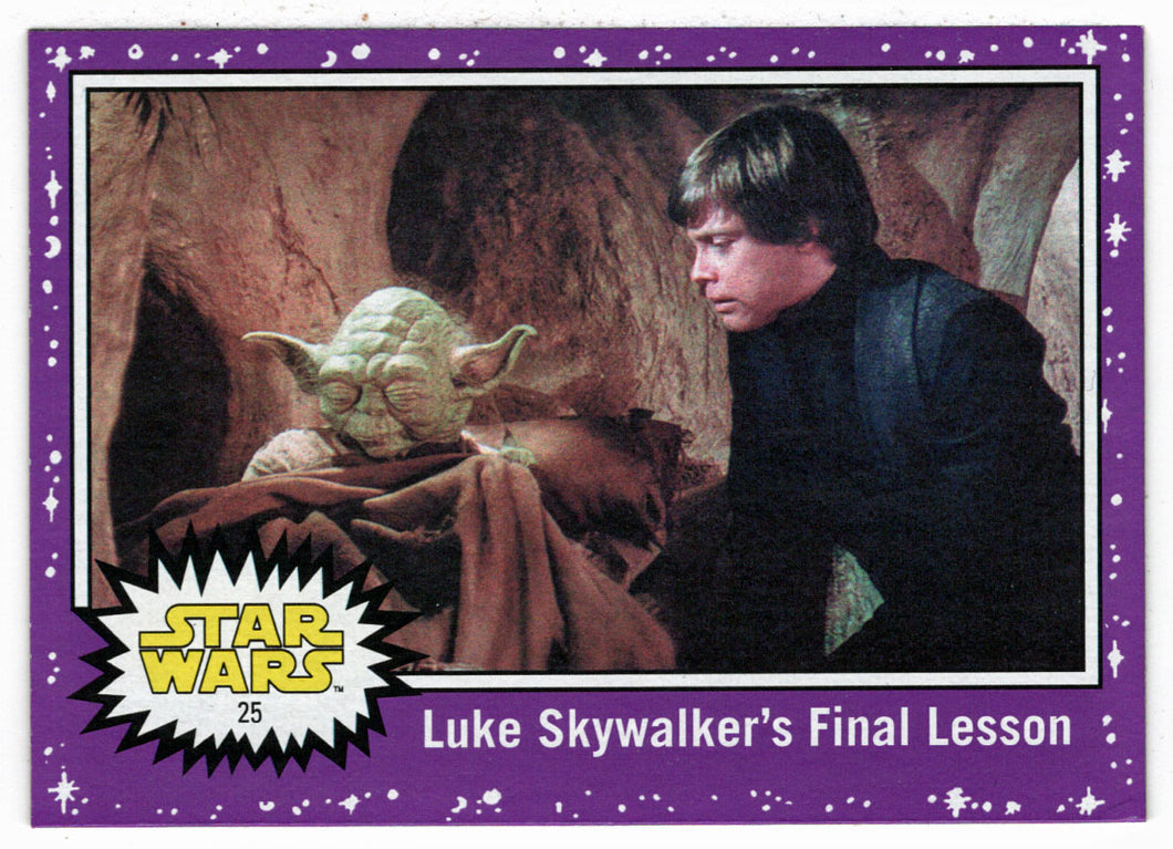 Luke Skywalker's Final Lesson - PURPLE (Trading Card) - Star Wars - Journey to the Last Jedi - 2017 Topps # 25 - Mint