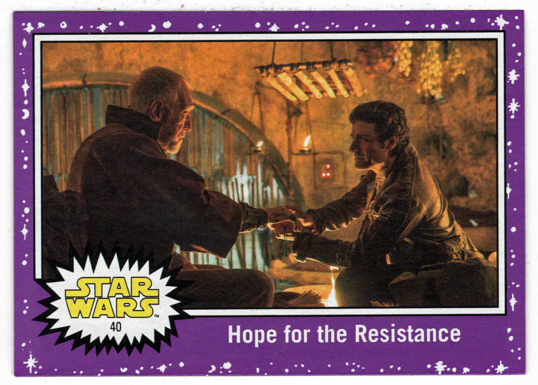 Hope for The Resistance - PURPLE (Trading Card) - Star Wars - Journey to the Last Jedi - 2017 Topps # 40 - Mint