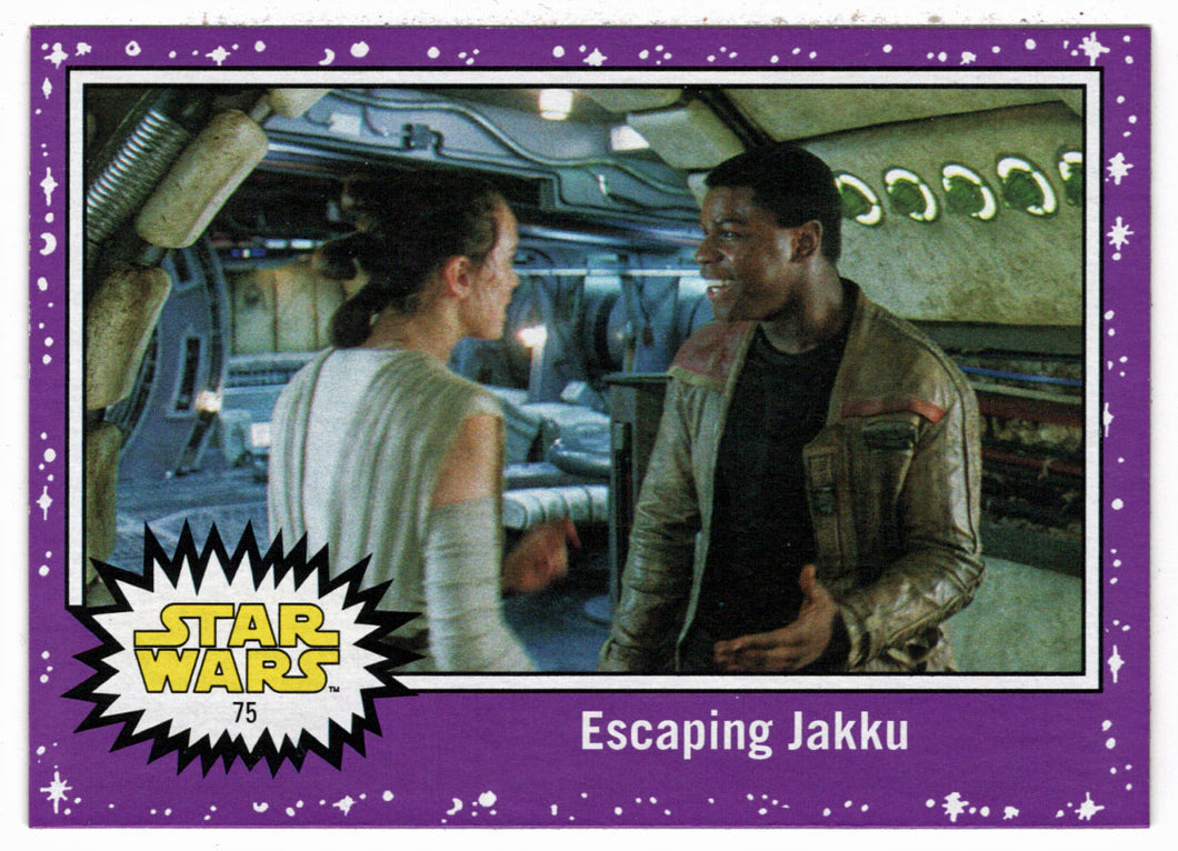 Escaping Jakku - PURPLE (Trading Card) - Star Wars - Journey to the Last Jedi - 2017 Topps # 75 - Mint