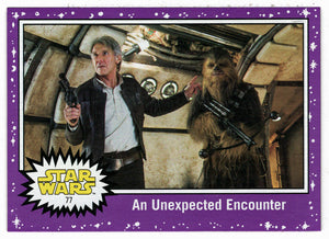 An Unexpected Encounter - PURPLE (Trading Card) - Star Wars - Journey to the Last Jedi - 2017 Topps # 77 - Mint