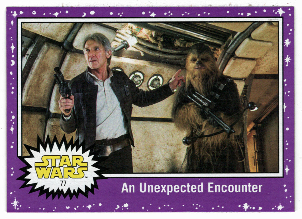 An Unexpected Encounter - PURPLE (Trading Card) - Star Wars - Journey to the Last Jedi - 2017 Topps # 77 - Mint