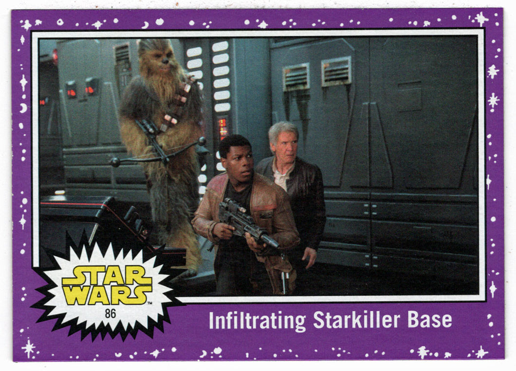 Infiltrating Starkiller Base - PURPLE (Trading Card) - Star Wars - Journey to the Last Jedi - 2017 Topps # 86 - Mint