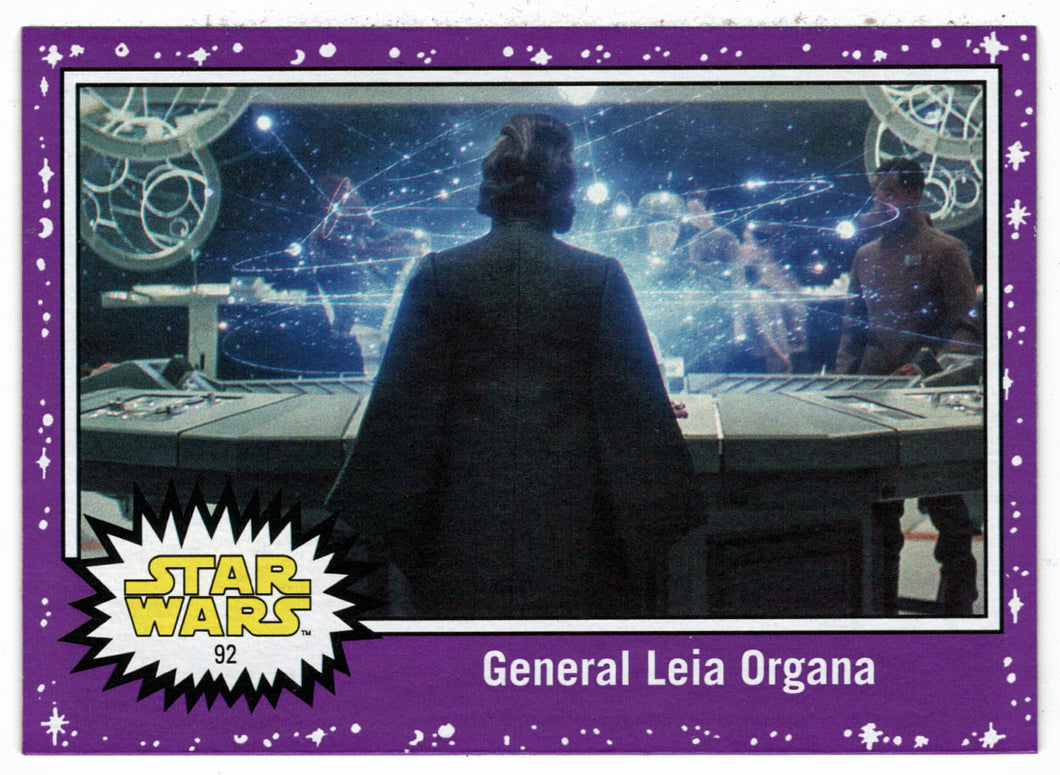 General Leia Organa - PURPLE (Trading Card) - Star Wars - Journey to the Last Jedi - 2017 Topps # 92 - Mint
