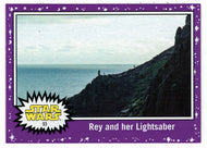 Rey and Her Lightsaber - PURPLE (Trading Card) - Star Wars - Journey to the Last Jedi - 2017 Topps # 93 - Mint