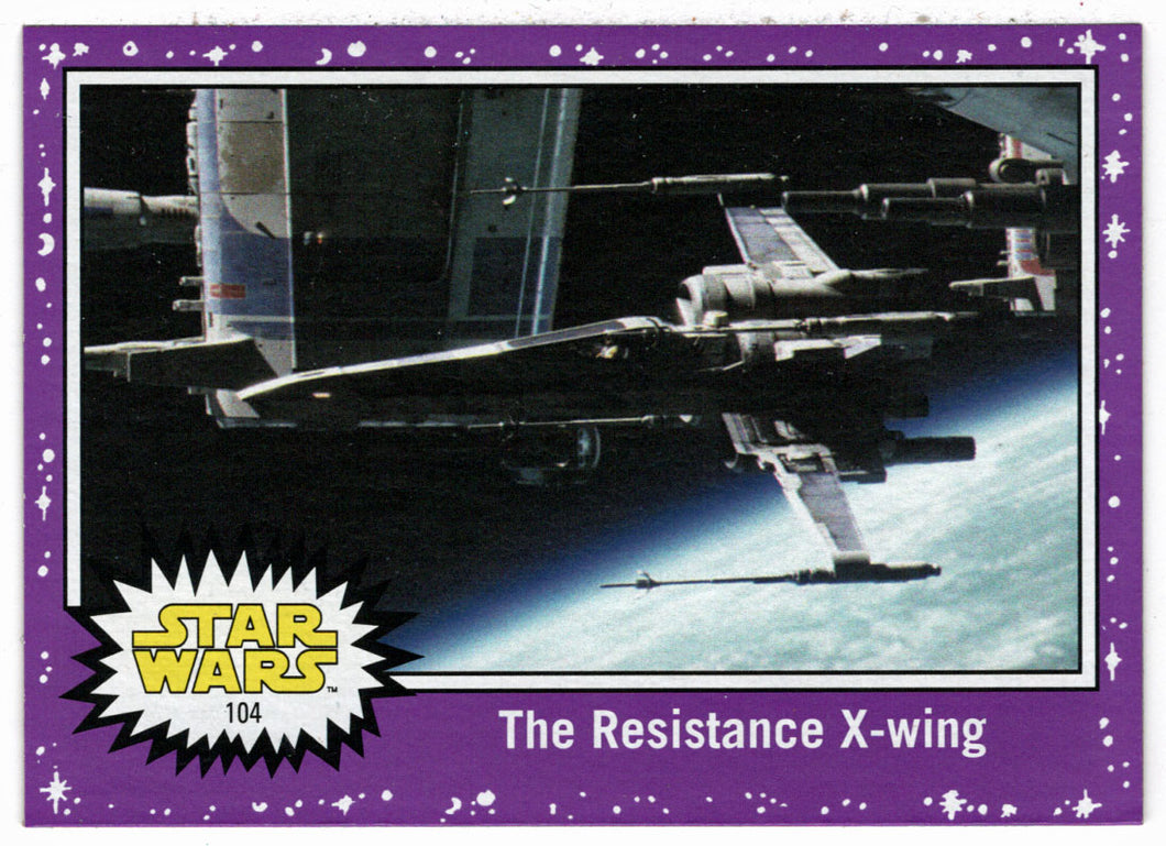 The Resistance X-Wing - PURPLE (Trading Card) - Star Wars - Journey to the Last Jedi - 2017 Topps # 104 - Mint