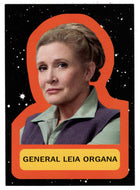 General Leia Organa - Character Retro Sticker (Trading Card) - Star Wars - Journey to the Last Jedi - 2017 Topps # 8 - Mint