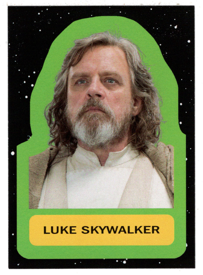 Luke Skywalker - Character Retro Sticker (Trading Card) - Star Wars - Journey to the Last Jedi - 2017 Topps # 9 - Mint