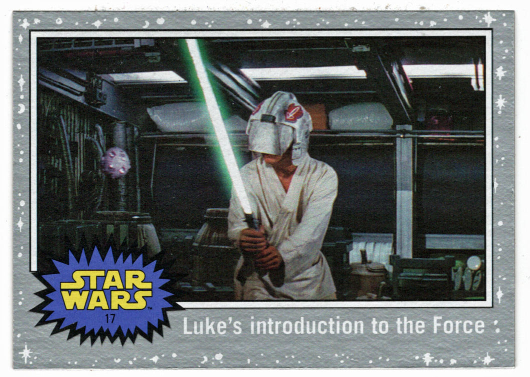 Luke's Introduction to The Force - SILVER STARFIELD (Trading Card) - Star Wars - Journey to the Last Jedi - 2017 Topps # 17 - Mint