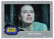 Rey's Victory - SILVER STARFIELD (Trading Card) - Star Wars - Journey to the Last Jedi - 2017 Topps # 89 - Mint
