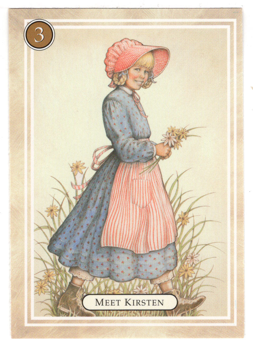 Kirsten - Meet Kirsten - American Girl (Trading Card) # 3 - 1994 Pleasant Company - Mint
