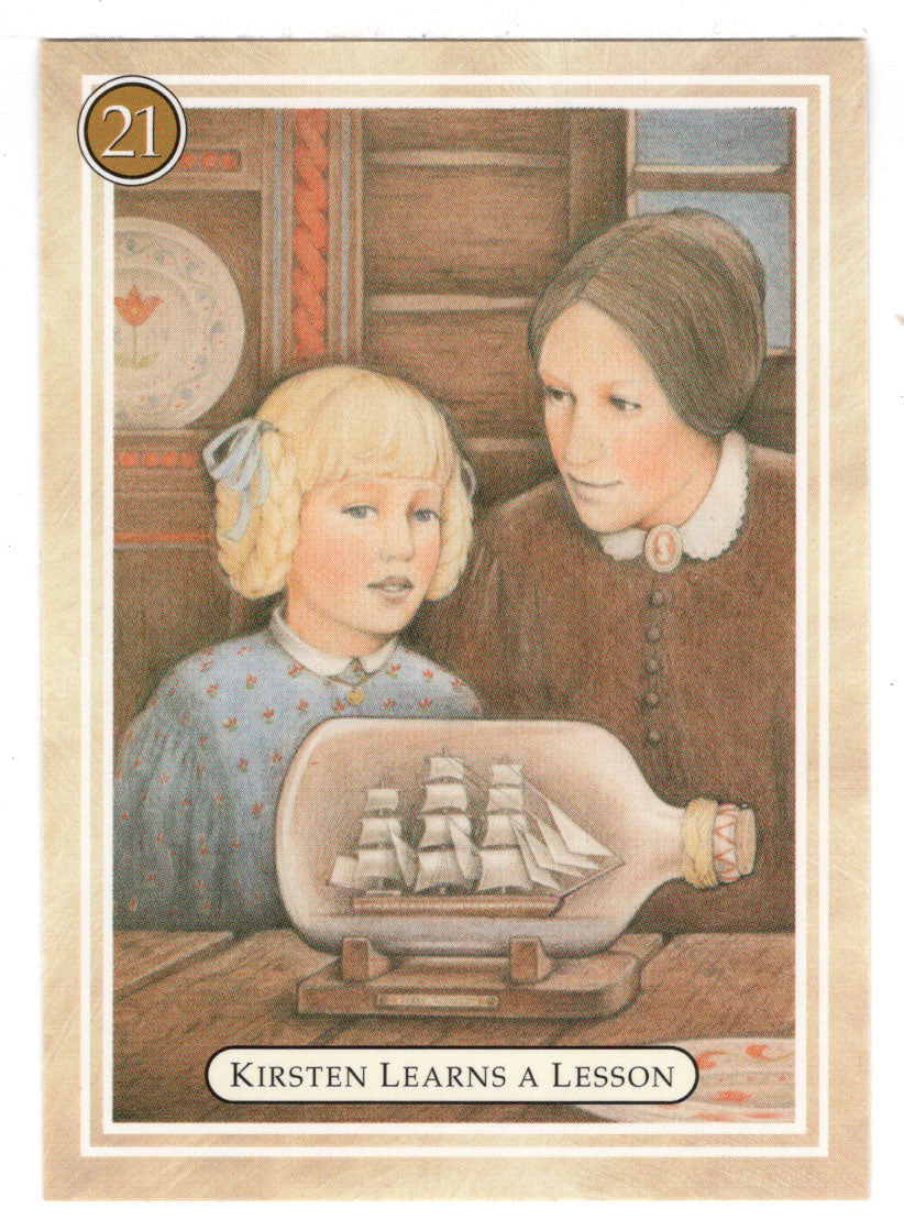 Kirsten - Learning a Lesson, Ship in a Bottle - American Girl (Trading Card) # 21 - 1994 Pleasant Company - Mint