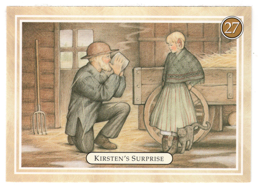 Kirsten - Surprise, Coffee Break - American Girl (Trading Card) # 27 - 1994 Pleasant Company - Mint