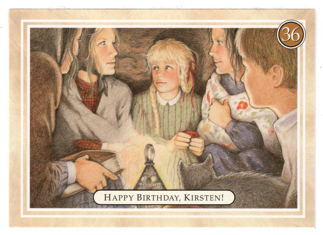 Kirsten - Happy Birthday, Keeping Safe - American Girl (Trading Card) # 36 - 1994 Pleasant Company - Mint