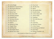 Load image into Gallery viewer, Kirsten - Series Checklist - American Girl (Trading Card) # 60 - 1994 Pleasant Company - Mint
