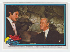 Michael Knight & Devon Miles - Knight Rider (Trading Card) # 21 - 1983 Donruss - Mint
