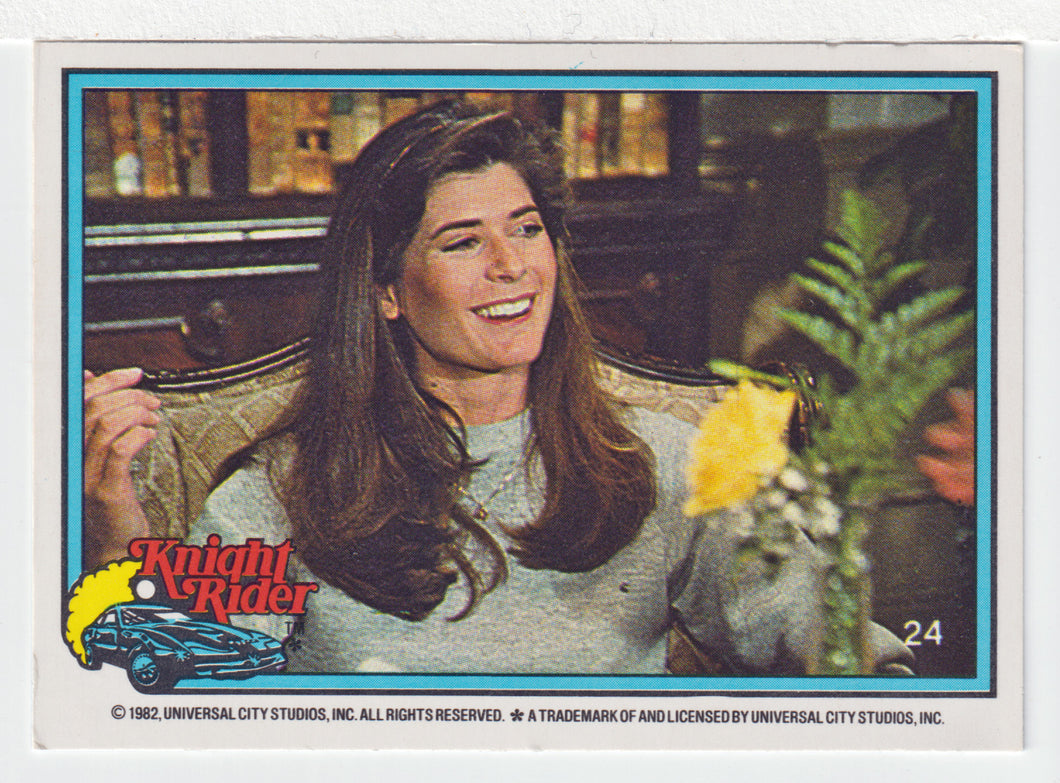 Dr. Bonnie Barstow Enjoying The Moment - Knight Rider (Trading Card) # 24 - 1983 Donruss - Mint