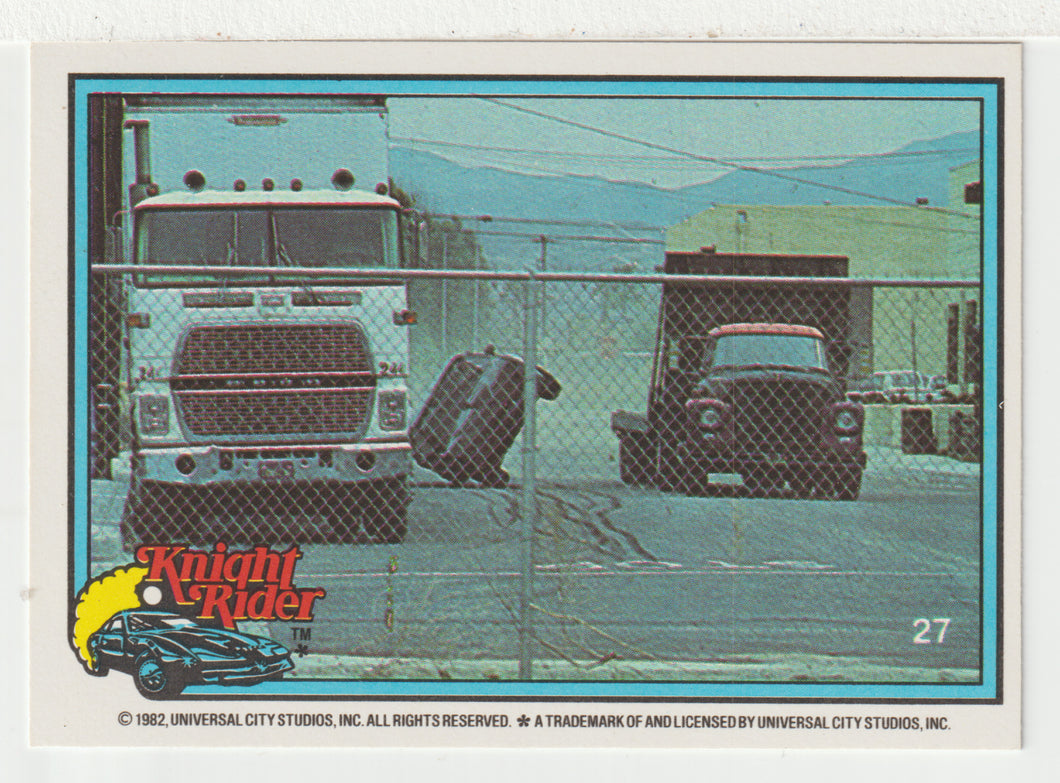 KITT's Maneuvers - Knight Rider (Trading Card) # 27 - 1983 Donruss - Mint