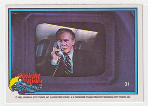 Devon Miles on a Call - Knight Rider (Trading Card) # 31 - 1983 Donruss - Mint