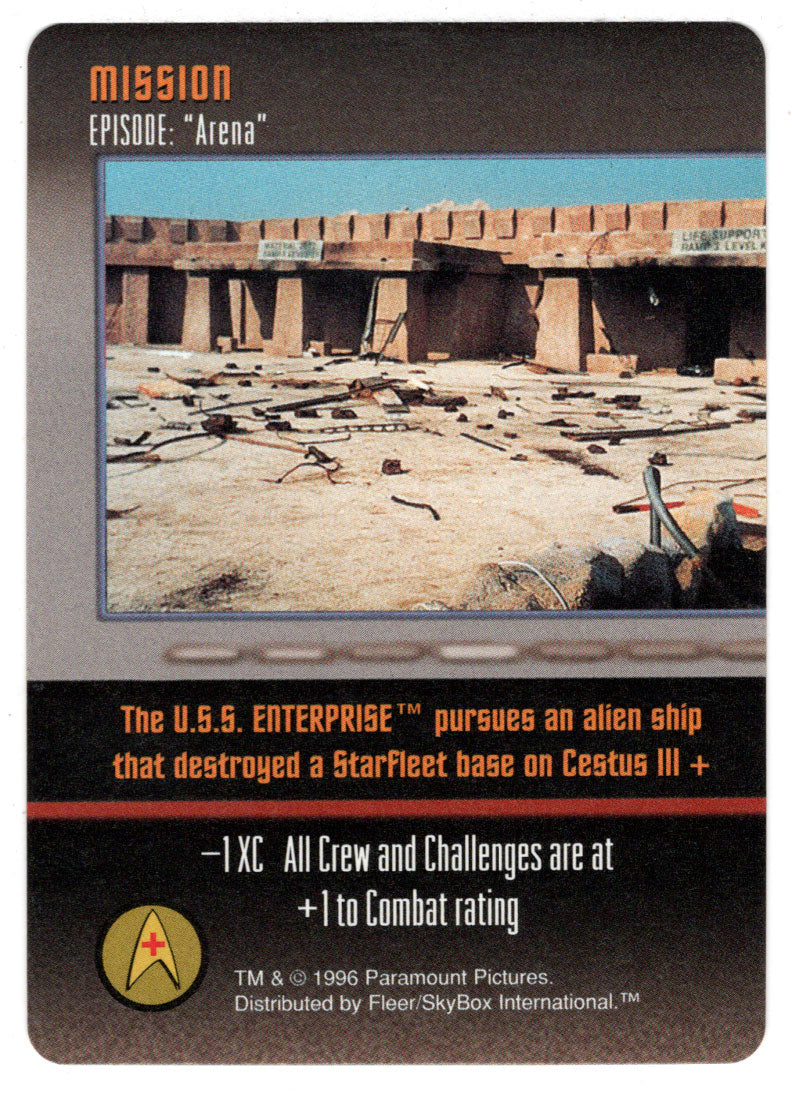 Mission - Arena (Trading Card) - Star Trek The Card Game - 1996 Skybox - Mint