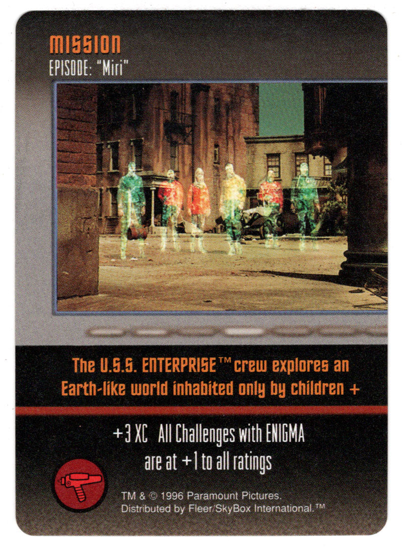 Mission - Miri (Trading Card) - Star Trek The Card Game - 1996 Skybox - Mint