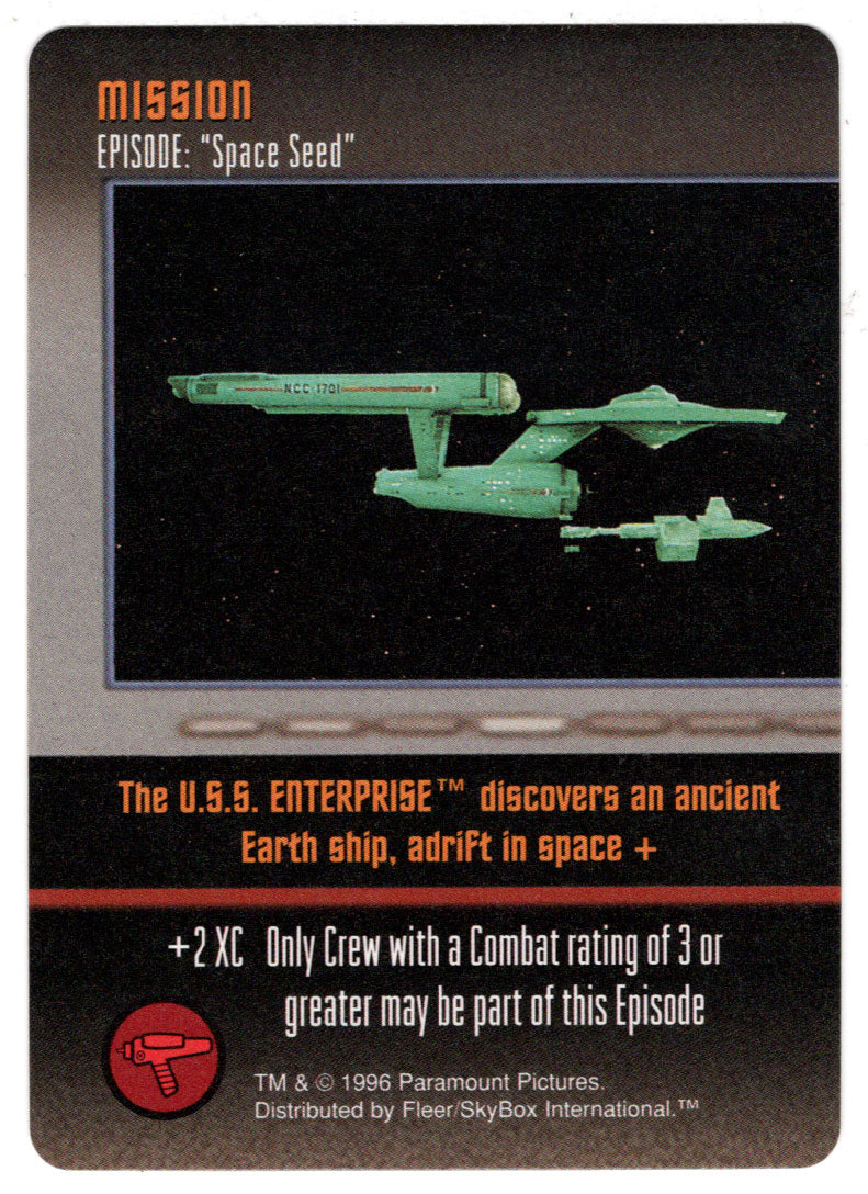 Mission - Space Seed (Trading Card) - Star Trek The Card Game - 1996 Skybox - Mint