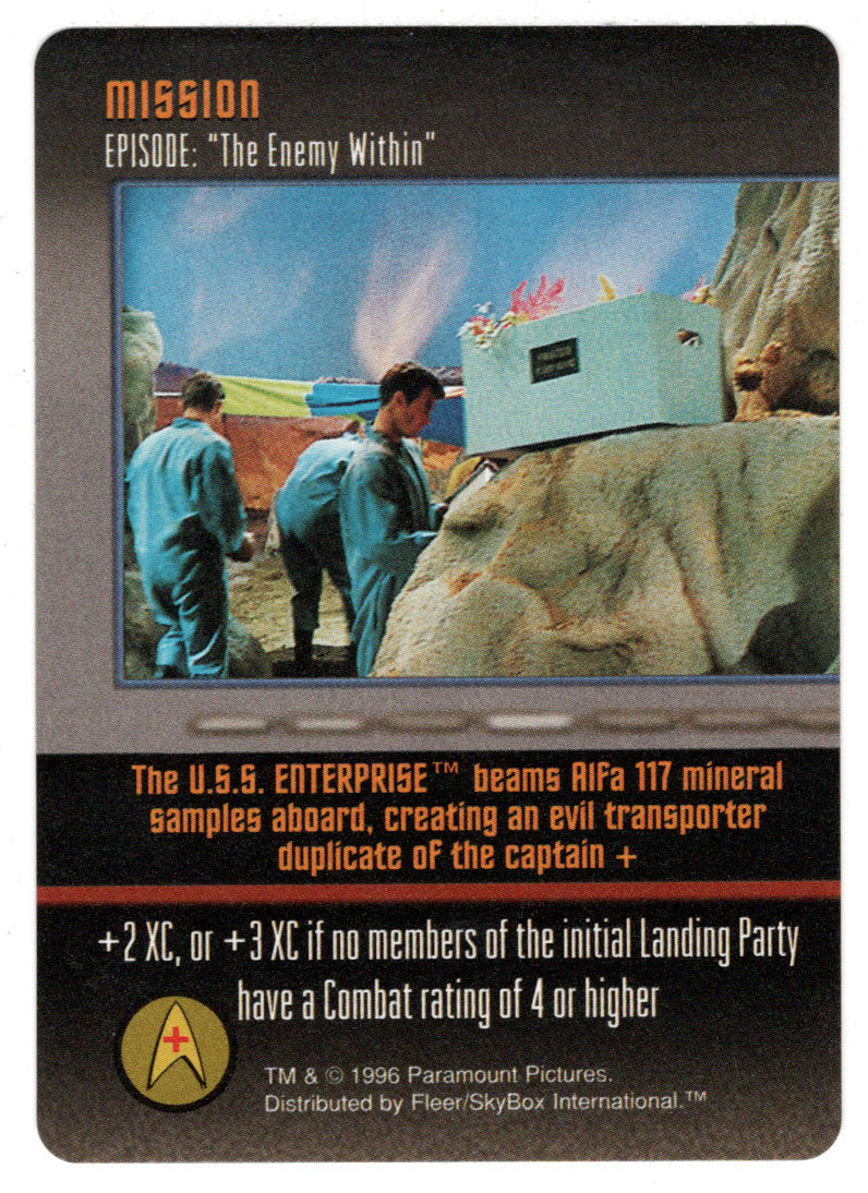 Mission - The Enemy Within (Trading Card) - Star Trek The Card Game - 1996 Skybox - Mint